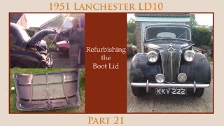 1951 Lanchester LD10  Refurbishing the Boot Lid [upl. by Ahtnams886]