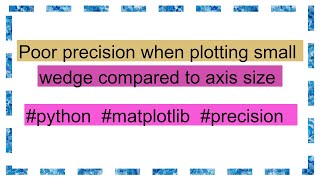 Poor precision when plotting small wedge compared to axis size [upl. by Japeth]