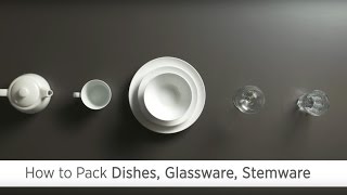 How to Pack Dishes Glasses and Stemware [upl. by Aynotel]