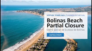 Bolinas Beach Closure  Virtual Town Hall  October 2 2024 [upl. by Aenal885]