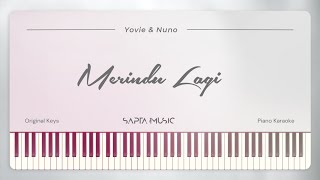 Yovie amp Nuno  Merindu Lagi Original Key  Piano Karaoke  Instrumental [upl. by Norvil963]