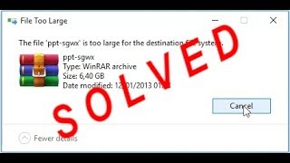 SOLVED  How To Fix File Too Large [upl. by Uri]