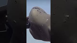 This Pilot is Awesome takeoff C17 from an American Aircraft Carrier c130 c17 aviationb [upl. by Aihsik]