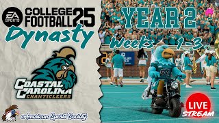 🏈Year 2  Weeks 13  Coastal Carolina Chanticleers DYNASTY 🔴LIVE STREAM [upl. by Errol]