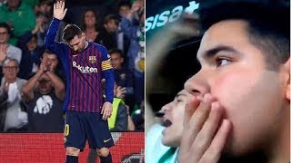 Reacciones al gol de Messi vs Betis  Ovacion en el Villamarin [upl. by Mandeville847]