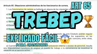 TREBEP  Situaciones Administrativas Funcionarios  OPOSICIONES  ART 85 [upl. by Herbert137]