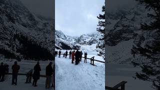 Morskie Oko travel relax nature forest mountains poland zakopane shorts lake winter [upl. by Ylim]