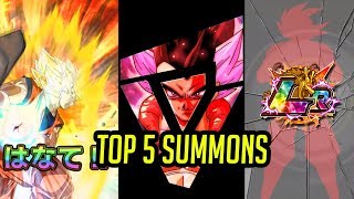 My Top 5 BEST Dokkan Battle Summons Of All Time 2018  Dbz Dokkan Battle [upl. by Thebault]