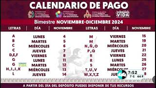 Calendario de pago Bienestar [upl. by Dixie560]