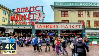 Pike Place Market 🇺🇸 Seattle Washington 4K Walking Tour [upl. by Llemej]