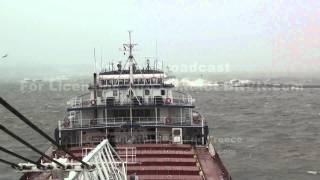 SS Wilfred Sykes  Milwaukee WI Storm 12 December 2010mpg [upl. by Benilda]