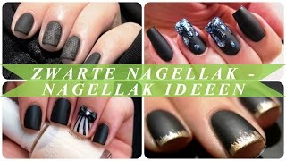 Zwarte nagellak  nagellak ideeen [upl. by Mattias621]