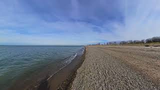 Video for Treadmill or Bike 2 mile Beach walk Mentor Headlands Beach Cleveland Ohio [upl. by Quill]