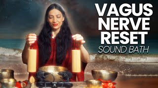 Vagus Nerve Reset  Healing Frequency  Sound Bath Meditation [upl. by Atalaya]