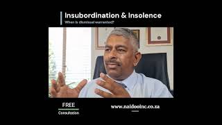 Insubordination amp Insolence  When is dismissal warranted [upl. by Ambie]