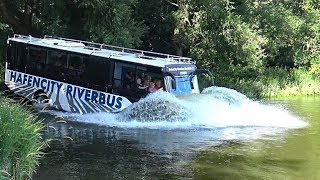 HAFENCITY RIVERBUS  The spectacular amazing swimming bus  4KQualityVideo [upl. by Lothar]