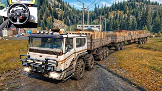 Azov 73210 Large Truck Driving in Mountain Landscape  SnowRunner  Logitech G29  509 [upl. by Beuthel]