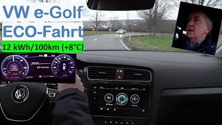 VW eGolf 300 ECOFahrt bei 8°C  Strominator [upl. by Hayley]