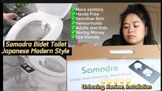 SAMODRA BIDET TOILET MODERN JAPANESE STYLE UNBOXING REVIEW amp INSTALLATION  MamaGvlog [upl. by Gentry]