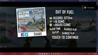 Hill Climb Racing Air Car  Bogland 5234m full run [upl. by Anitsrhc799]