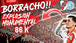 ⚡VOS TIRASTE GAS PIMIENTA PORQUE SOS  EXPLOSION MONUMENTAL  River 3 Belgrano 0  2024 [upl. by Yliak]