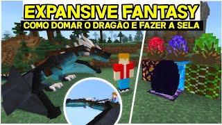 COMO DOMAR O DRAGÃO NO EXPANSIVE FANTASY ADDON  Minecraft PE 115  114  113  Como ter o dragão [upl. by Eugenius]