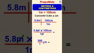 METROS A CENTÍMETROS  fácil y rápido Shorts 👍 [upl. by Assener457]