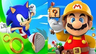 Sonic Dash vs Super Mario Maker [upl. by Yantruoc819]