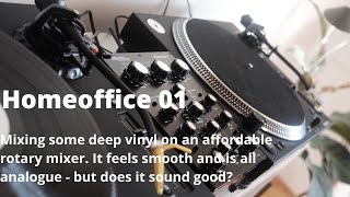 Mixing Deep House and Dub Techno Vinyl on Omnitronic TRM 202 MK3 Rotary Mixer [upl. by Eaneg510]