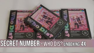 Secret Number  Who Dis Album Unboxing 4x [upl. by Rapsac]