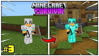 I Made DIAMOND ARMOR to Protect Myself  Minecraft PE Survival 3 Hindi  Minecraft 121 [upl. by Walcott137]