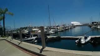 YACHTS QUIETLY PARKED IN SEAPORT VILLAGE [upl. by Brockie83]