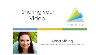 Sharing Your Animoto Video [upl. by Friedland53]