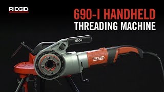 RIDGID 690I Handheld Threading Machine [upl. by Bundy686]