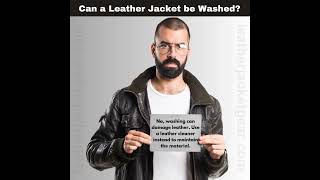 Can Leather Jacket Be Washed leatherjacket foryou shorts [upl. by Goltz359]