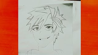 Anime boy drawingAnime face drawingHow to draw Animeeasy and step by step [upl. by Timothy]