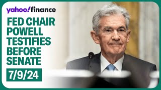 Fed Chair Jerome Powell delivers semiannual testimony to the Senate Banking Committee [upl. by Eisdnil]