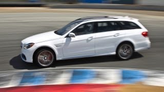 2014 MercedesBenz E63 S AMG Wagon Hot Lap  2013 Best Drivers Car Contender [upl. by Ynnaf]