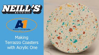 Making Terrazzo Coasters with Acrylic One [upl. by Smiga]