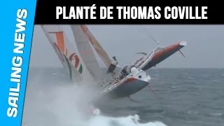 Lincroyable planté de Thomas Coville sur Sodebo au départ de Ouessant [upl. by Alrich]