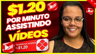 120 POR MINUTO GANHAR DINHEIRO ONLINE ASSISTINDO VÍDEOS [upl. by Doty]