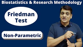 Part 4 Friedman Test  Non Parametric Test  Biostatistics amp Research Methodology [upl. by Eelymmij947]