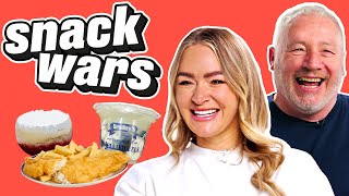 Laura Woods And Ally McCoist Rate Food From England And The Rest Of Europe  Snack Wars [upl. by Jaye]