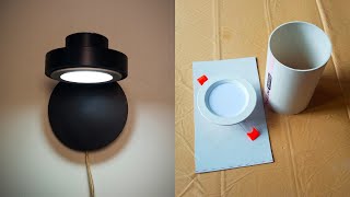 How to Make Wall Decoration Light  Simple Ideas from Ceiling Lights and PVC Pipe [upl. by Ailemac397]