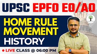 UPSC EPFO EOAO  History  Home Rule Movement  Aditya Sir  Success Tree [upl. by Mauralia]