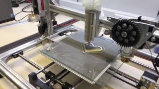 3D Print a heart of clay  Paste Extruder K8205 [upl. by Augustin]