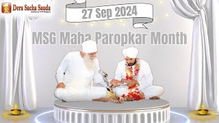 27 September 2024  MSG Maha Paropkar Month  Live Naamcharcha Satsang  SaintMSGInsan [upl. by Oznohpla439]