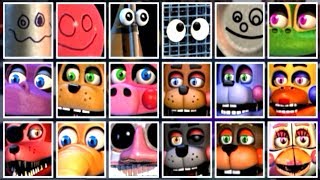 Five Nights at Freddys 6 ALL ANIMATRONICS EXTRAS 2 [upl. by Kamillah]