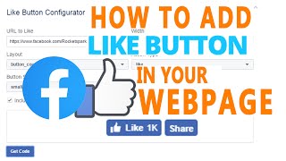 How to Add facebook Like button in your Webpage [upl. by Nappy]