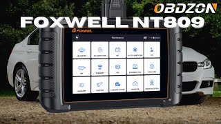 FOXWELL NT809 OBDII SCANNER All System Diagnose Activation Test 30 Hot Used Reset Functions OBDZON [upl. by Kamp447]